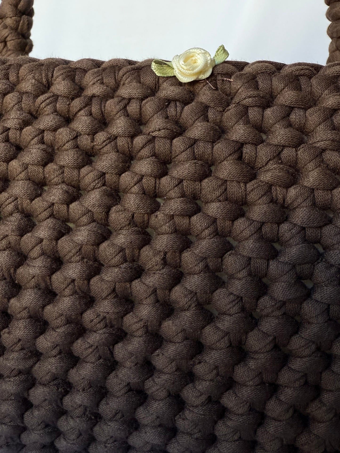 Sac à main en crochet haut de gamme marron