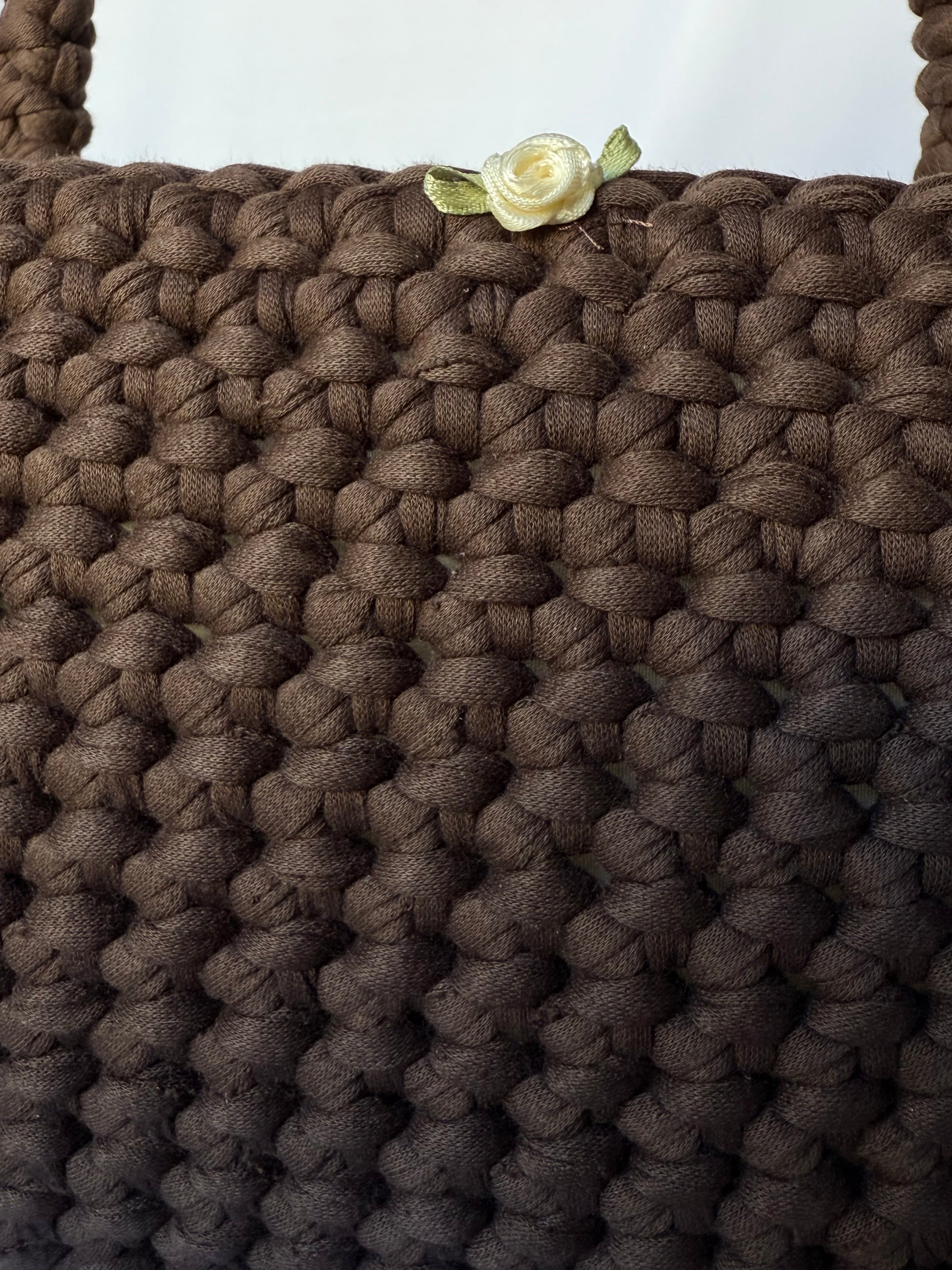 Sac à main en crochet haut de gamme marron