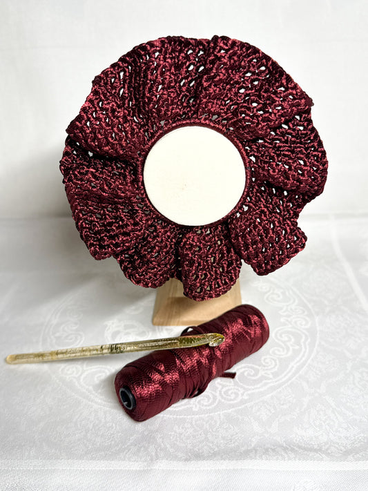 Chouchou Satin Bloom Bordeaux Chéri