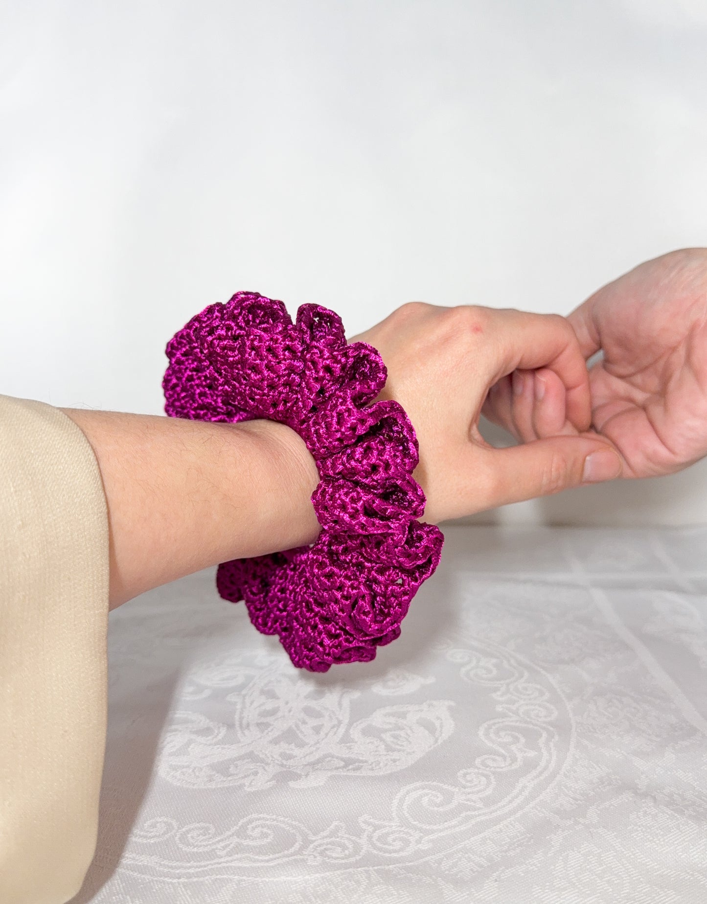 Chouchou Satin Bloom Rubis