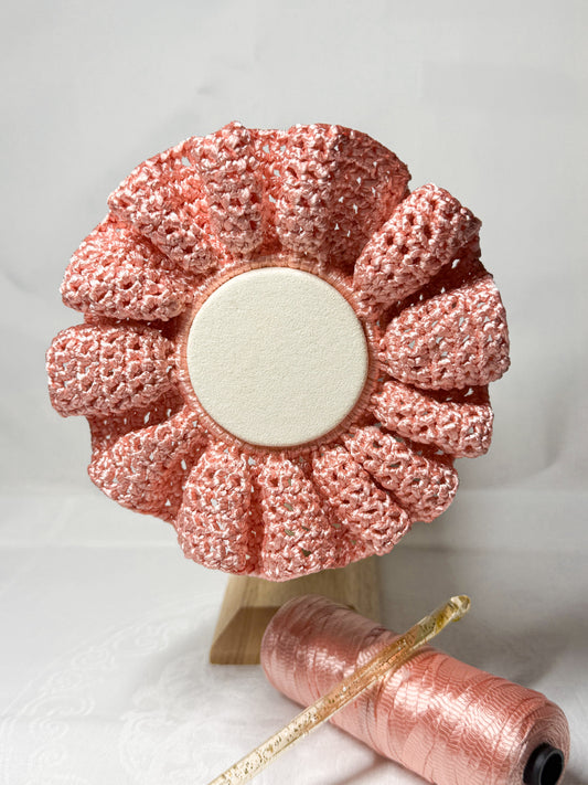 Chouchou Satin Bloom Rose Pêche