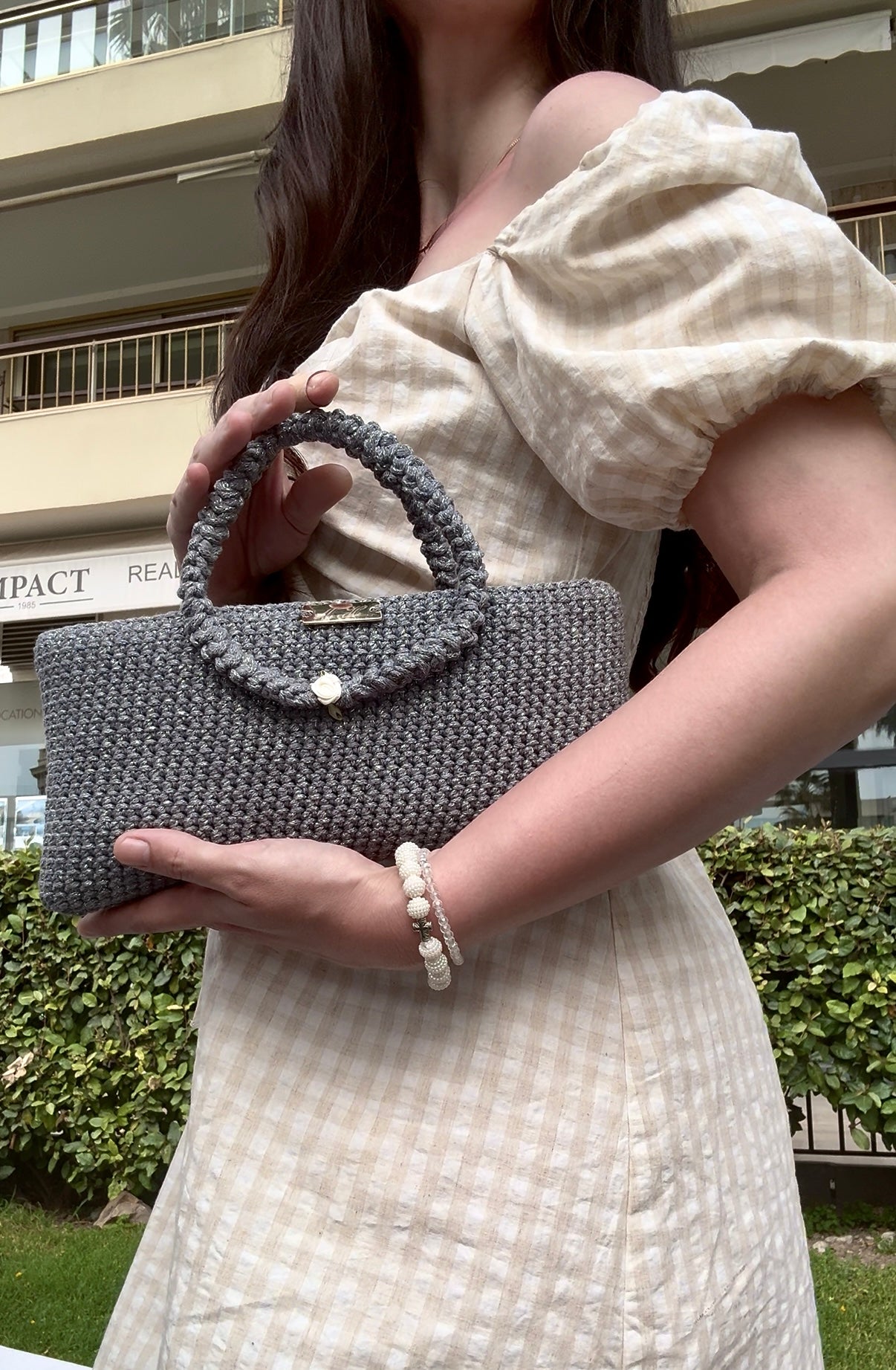 Sac à main Héra Vendôme - Gris Perle