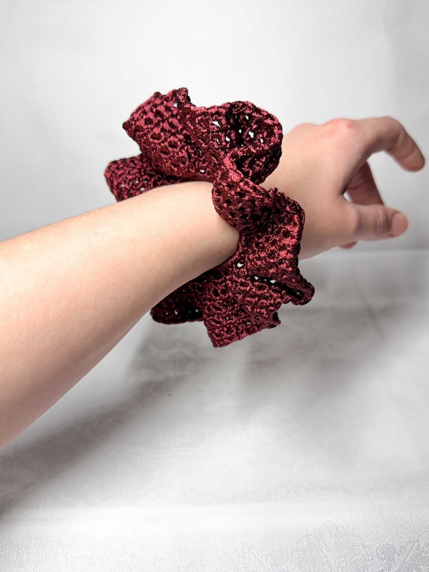 Chouchou Satin Bloom Bordeaux Chéri